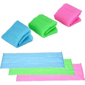 TranquilBeauty Soft, Quick-Dry Scrub Exfoliating Towel- Set of 3, Multicolored - 1 of 1