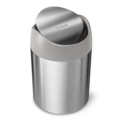 Simplehuman 4.5l Round Step Trash Can Steel White : Target