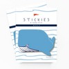 Whale Stickies 3" x 3" 50-Sheet Sticky Notes (2-Pack) & Love Note Whale Greeting Card Combo by Ramus & Co - 2 of 3