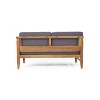 4pc Aston Outdoor Mid-Century Modern Acacia Wood Sectional Set with Cushions Teak/Dark Gray - Christopher Knight Home - 3 of 4