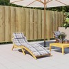 vidaXL Sun Lounger Cushion in Oxford Fabric - Comfortable, Durable and Water-Repellent, Gray Check Pattern, for Indoor and Outdoor Furniture - 2 of 4