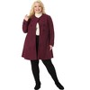 Agnes Orinda Women's Plus Size Stand Collar Pockets Double Breasted Trendy Winter Coats - 3 of 4
