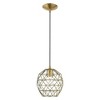 Livex Lighting Geometric Shade 1 - Light Pendant in  Antique Brass - 2 of 4