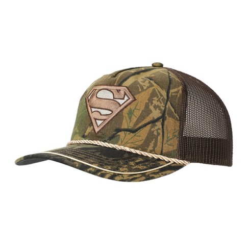 Superman Embroidered Logo Adult Camouflage Retro Trucker Hat - image 1 of 4