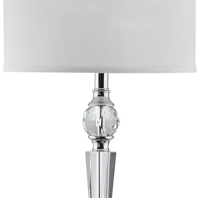 Savannah Crystal-Chrome 60-inch Traditional Floor Lamp with White Shade