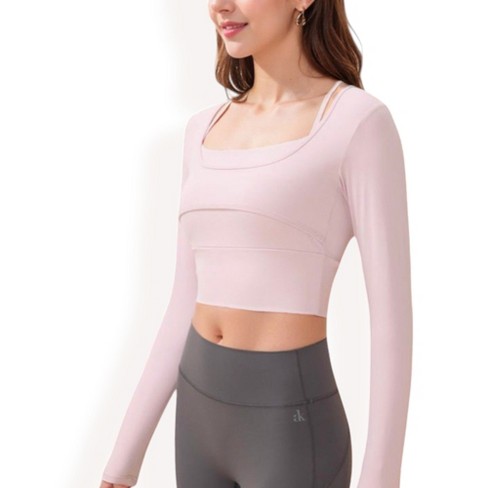 Anna-Kaci Women's Cropped Long Sleeve Lounge Set with High Waist Pants