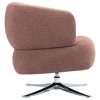 PAGED Swivel Accent Chair Cuddle-Style Leisure Arm Chair Living Room Chairs with Curved Armrests and Backrest for Office - 4 of 4