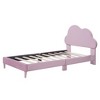 NicBex Twin/Full Velvet Upholstered Platform Bed Frame with Cloud-Shape Headboard for Kids,Wood Slats Support,No Box Spring Needed,Easy Assembly - 4 of 4