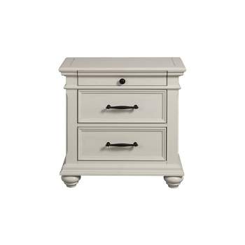 Brooks 3 Drawer Nightstand with Usb Ports Cream - Picket House Furnishings