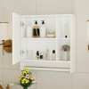 FURNIinspire Bathroom Storage Cabinets Modern Wall Mounted Small Bathroom Cabinet With Shelf, Towel Rack, Home Organizer, White, 5"*21.6"*22" - 2 of 4