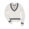 Hope & Henry Womens' Organic Cotton V-Neck Cricket Sweater - 4 of 4