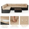 U-MAX 7PCS Outdoor Patio Furniture Set with Cushions and Coffee Table,Beige - 3 of 4