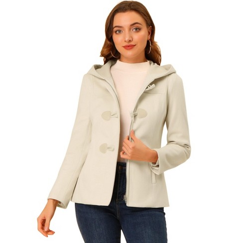  Solid Color Coat Double Faced Hooded Zipper Coat Trench Coats  For Women : Clothing, Shoes & Jewelry