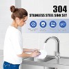 Stainless Steel Utility Sink with Faucet,Hot and Cold Water Pipes with 360° Gooseneck Faucet, Free Standing Double Bowl Kitchen Sink - 2 of 4