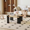 MDF coffee table, suitable for modern minimalist living rooms and leisure areas, with product dimensions of 31.5*31.5*16.6inches. - 2 of 4