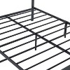 Bed Frame with Curved Wood Headboard and Footboard, Metal Slat Support, Under Bed Storage, Safe Rounded Corners, Grey - 3 of 4