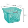 1.5 Bushel Square Plastic Woofmeets Laundry Basket, Adult, Teal - 3 of 4