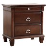 HomeStock Cappuccino Finish Nightstand with 2 Drawers, Transitional Bedside Table for Bedroom Storage, Organization and Decor - 3 of 4