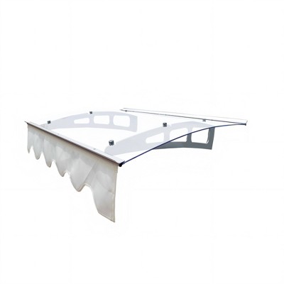 Vynxaria 47" x 34" Door Window Awning - Stylish Canopy for Wooden Walls