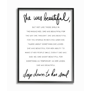 Stupell Industries She Was Beautiful Quote Inspirational Feminine Phrase - 1 of 4