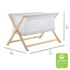 BreathableBaby Breathable Mesh Portable Sleeper, Beech & White, From Bedside to Travel - 3 of 4