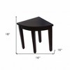 HomeRoots Compact Teak Corner Shower Or Outdoor Bench With Shelf In Brown Finish - 2 of 4