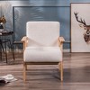 Nordlys Solid Wood Velvet Lounge Chair Countryside Style Living Room - 3 of 4