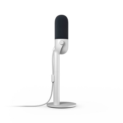 White USB Condenser Microphone with Stand and Pop Filter