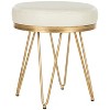 Jenine Round Bench - FOX6249 - Creme/Gold - Safavieh Couture - 3 of 4