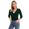 BLUEMING Women’s Cropped Button-Front Cardigan - Textured Knit with 3/4 Sleeves & Elevated Everyday Silhouette - 2 of 4