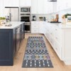 Machine Washable Boho Vintage Area Rug Non-Slip Non-Shedding Geometric Indoor Distressed Soft Low Pile Carpet for Living Room Bedroom Kitchen - 2 of 4