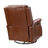 Favonius Genuine Leather Swivel Rocker Recliner with Nailhead Trim for Bedroom and Living Room, Set of 2 | ARTFUL LIVING DESIGN - 4 of 4