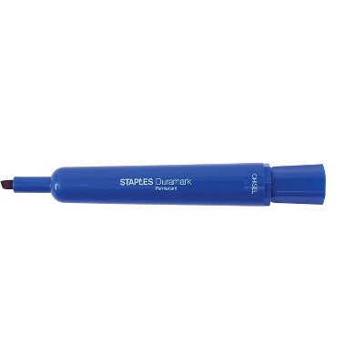 Staples DuraMark Fabric Markers Medium Point Blue 12/Pack (18890)
