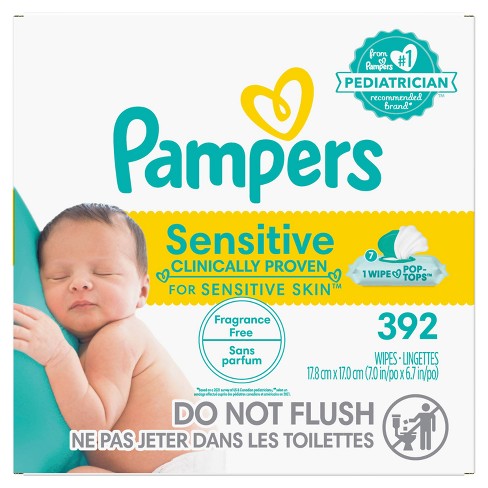 Pampers Sensitive Baby Wipes 392ct :