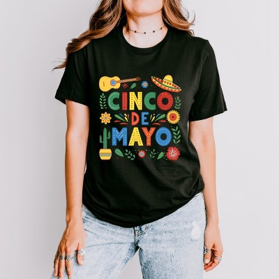 Simply Sage Market Cinco De Mayo Icons Short Sleeve Tee - 2XL - Black