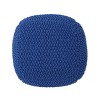 NicBex Modern Cube Pouf, Knitted Cotton Bean Bag Chair for Living Room, Bedroom, Dorm, No Assembly, Aqua - 4 of 4