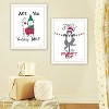 2- Piece Vignette Are You Kidding ME? White Framed Wall Art for Living Room, Bedroom Wall Art Print for Home Decor by Deb Strain - 4 of 4