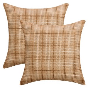 REGALWOVEN Plaid Decorative Check Soft Throw Pillow Covers  2 Pcs - 1 of 4