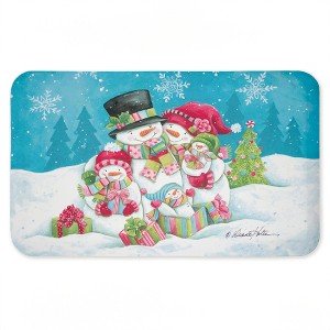 Stupell Industries Vintage Snowman Family Printed Anti-Fatigue Floor Mat, design by Diane Kater, 30"x18" - 1 of 4