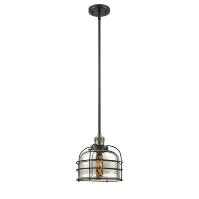 Bell Cage - 1 Light Mini Pendant In Traditional Style-10 Inches Tall and 9 Inches Wide