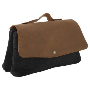 Unique Bargains Two-Tier Hand Carry Style Pencil Pouch with Large Capacity for Office Supplies 1 Pc - 1 of 4