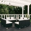vidaXL Garden Lounge Set Black with Cream Cushions PE rattan Large - 2 of 4