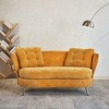 NicBex 64.2 Inch Polyester Loveseat Sofa,2-Seat Upholstered Sofa with Metal Legs  for Living Room,Small Space,Office,Apartment - 2 of 4
