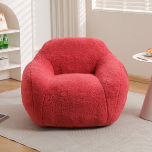 Gaming Bean Bag Chair,Teddy Fabric Lazy Sofa Bean Bag Chair,Bean Bag Sofa With Armrests,Memory Foam Filler Bean Bag Chair-Cuddlewood - 1 of 4