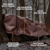 White Duck Tarp Poly Outdoor Multipurpose Heavy Duty Tarpaulin Cover, Waterproof 16 Mil for Roof, Camping, Patio, Brown - 4 of 4