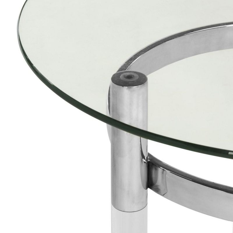 Letty Round Acrylic End Table - Silver - Safavieh., 5 of 7