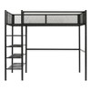 Twin Size Metal Loft Bed with 4-Tier Shelves and Storage - 4 of 4