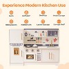 JOYMOR Ages3 Wooden Play Kitchen Set with Coffee Machine Accessories Pretend Play Cream Gold - 2 of 4