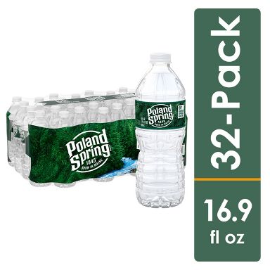 Poland Spring Maine Spring Water - 32 Pack/16.9 Fl Oz, Plastic Bottles