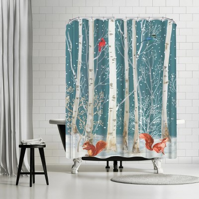 Forest Life I by PI Creative Holiday Collection Shower Curtain - Americanflat